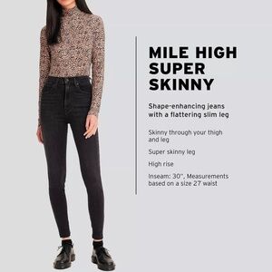 Brand New Levi’s Mile High Super Skinny Jeans
